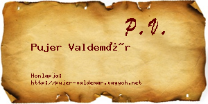 Pujer Valdemár névjegykártya